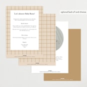"Footprint" - Baby Shower Invitations in Golden by Stacey Meacham - Back of Card Options