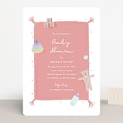 "Baby Blanket" - Baby Shower Invitations in Rosy Cheeks by Carolyn MacLaren - Front
