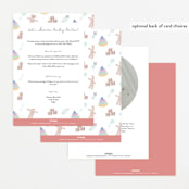 "Baby Blanket" - Baby Shower Invitations in Rosy Cheeks by Carolyn MacLaren - Back of Card Options