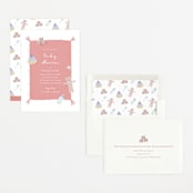 "Baby Blanket" - Baby Shower Invitations in Rosy Cheeks by Carolyn MacLaren - Assembled