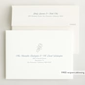 "French Frame" - Baby Shower Invitations in Powder by Robert and Stella - FREE Recipient Addressing