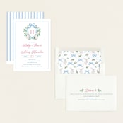"bunny crest" - Baby Shower Invitations in Cotton Candy by Cass Loh - Assembled