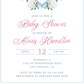 "bunny crest" - Baby Shower Invitations in Cotton Candy by Cass Loh - Detail