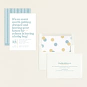 "It's An Event" - Baby Shower Invitations in Ocean by Robert and Stella - Assembled