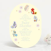 "Butterfly Florals" - Baby Shower Invitations in Daffodil by Baumbirdy - Front