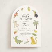 "Tropical Animals" - Baby Shower Invitations in Ivory by Kate Blalock - Front