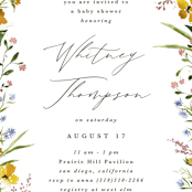 "Briar" - Baby Shower Invitations in Sunshine by Kate Ahn - Detail