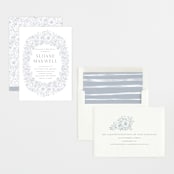 "Wild Roses" - Baby Shower Invitations in Powder Blue by Kristen Smith - Assembled