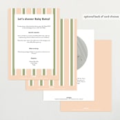 "Boardwalk" - Baby Shower Invitations in Peach by Baumbirdy - Back of Card Options