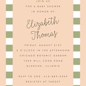 "Boardwalk" - Baby Shower Invitations in Peach by Baumbirdy - Detail