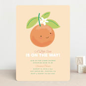 "Little Cutie" - Baby Shower Invitations in Citrus by Itsy Belle Studio - Front