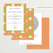 "Little Cutie" - Baby Shower Invitations in Citrus by Itsy Belle Studio - Back of Card Options
