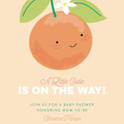 "Little Cutie" - Baby Shower Invitations in Citrus by Itsy Belle Studio - Detail