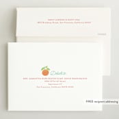 "Little Cutie" - Baby Shower Invitations in Citrus by Itsy Belle Studio - FREE Recipient Addressing