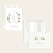"Summer Wildflowers" - Baby Shower Invitations in Blush by Jennifer Wick - Assembled