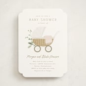 "Boho Buggy" - Baby Shower Invitations in Porcelain by Everett Paper Goods - Front