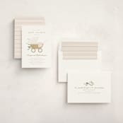"Boho Buggy" - Baby Shower Invitations in Porcelain by Everett Paper Goods - Assembled