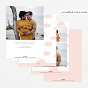 "Due With Two" - Baby Shower Invitations in Carnation by Erica Krystek - Back of Card Options
