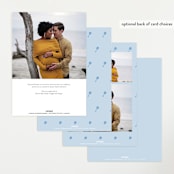 "Classic Start" - Baby Shower Invitations in Powder Blue by Carolyn MacLaren - Back of Card Options