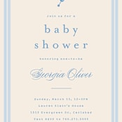 "Classic Start" - Baby Shower Invitations in Powder Blue by Carolyn MacLaren - Detail
