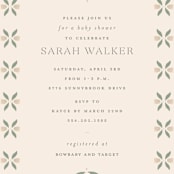 "scandinavian flower" - Baby Shower Invitations in Blush by Sara Hicks Malone - Detail
