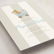 "Preppy Pup" - Baby Shower Invitations in Bluebird by Susan Zinader - Detail