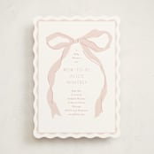 "Framed Bow" - Baby Shower Invitations in Blush by Baumbirdy - Front