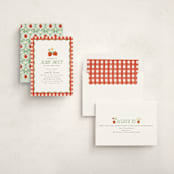 "So Berry Sweet" - Baby Shower Invitations in Strawberry by Itsy Belle Studio - Assembled