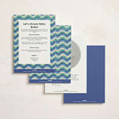 "Whale Hello" - Baby Shower Invitations in Sea by Harriet Richter - Back of Card Options
