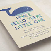 "Whale Hello" - Baby Shower Invitations in Sea by Harriet Richter - Detail