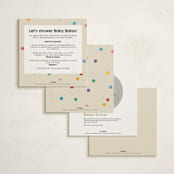 "Elephant Parade" - Baby Shower Invitations in Cream by Harriet Richter - Back of Card Options