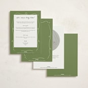 "Doodle Sip and See" - Baby Shower Invitations in Moss by Stephanie Heinrich Godbout - Back of Card Options