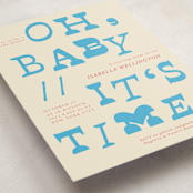 "Oh Baby It's Time" - Baby Shower Invitations in Blueberry by Kartika Paramita - Detail