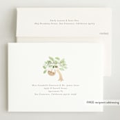 "Baby sloth" - Baby Shower Invitations in Fern by Jennifer Wick - FREE Recipient Addressing
