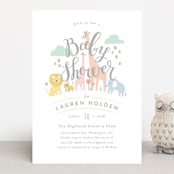 "Petite Jungle shower" - Baby Shower Invitations in Forest by Jennifer Wick - Front