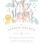 "Petite Jungle shower" - Baby Shower Invitations in Forest by Jennifer Wick - Detail