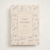 "Forest Toile" - Baby Shower Invitations in Bamboo by Teju Reval - Front