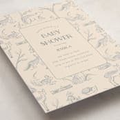 "Forest Toile" - Baby Shower Invitations in Bamboo by Teju Reval - Detail