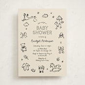 "Bundle of Joy Sketches" - Baby Shower Invitations in Onyx by Cass Loh - Front