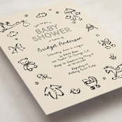 "Bundle of Joy Sketches" - Baby Shower Invitations in Onyx by Cass Loh - Detail