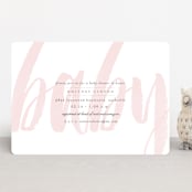 "Whisper" - Baby Shower Invitations in Blush by Sara Hicks Malone - Front