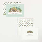 "Woodland adventure" - Baby Shower Invitations in Mint by Jennifer Wick - Assembled