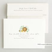 "Petite Safari" - Baby Shower Invitations in Mint by Jennifer Wick - FREE Recipient Addressing
