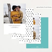 "Little Otters" - Baby Shower Invitations in Aqua by Jennifer Wick - Back of Card Options