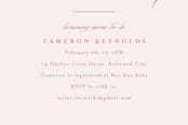 "Classique" - Baby Shower Invitations in Peony by Carolyn MacLaren - Detail