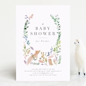 "Woodland" - Baby Shower Invitations in Forest by Lori Wemple - Front