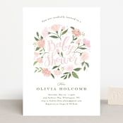 "Freshly cut flowers" - Baby Shower Invitations in Dusty Rose by Jennifer Wick - Front