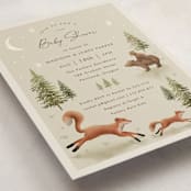 "Forest Adventure" - Baby Shower Invitations in Olive by Elly - Detail