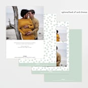 "Seedlings" - Baby Shower Invitations in Navy by Jennifer Wick - Back of Card Options
