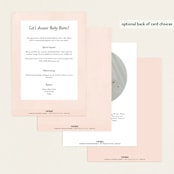 "Elephant" - Baby Shower Invitations in Peony by Lori Wemple - Back of Card Options